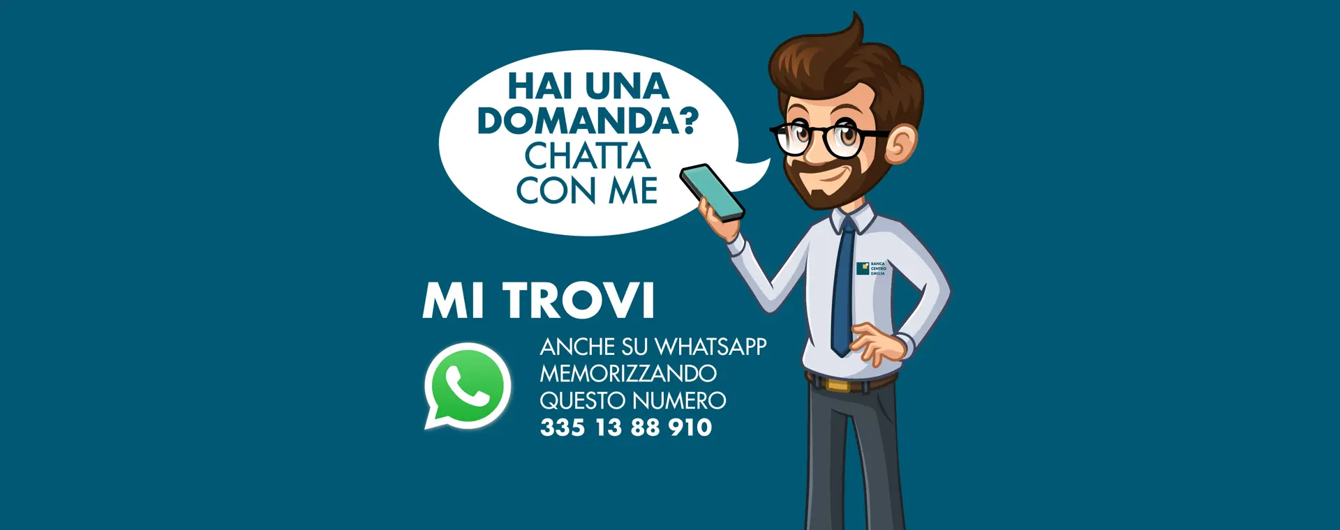 Hai dei dubbi? Ci trovi anche su WhatsApp!