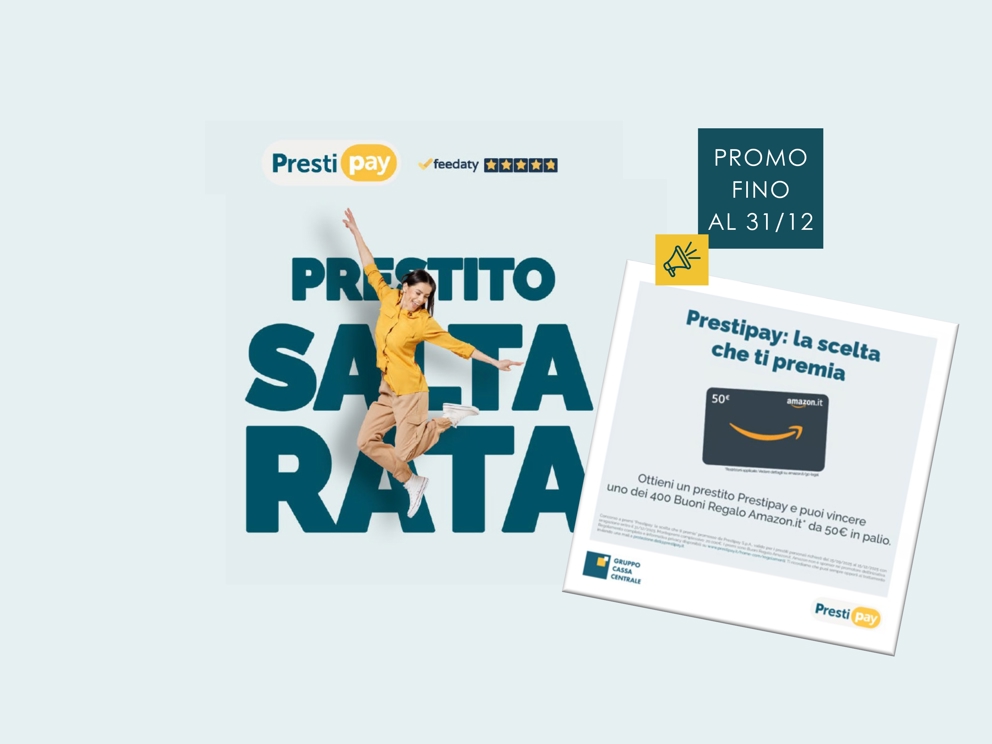 A DICEMBRE NON PAGHI LA RATA e Prestipay TI PREMIA! 