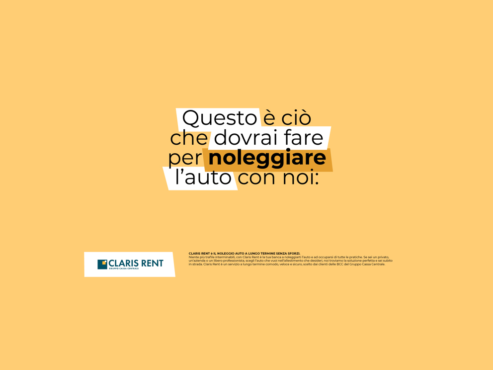 Nuove strade da percorrere: arrivano le offerte Claris Rent! 