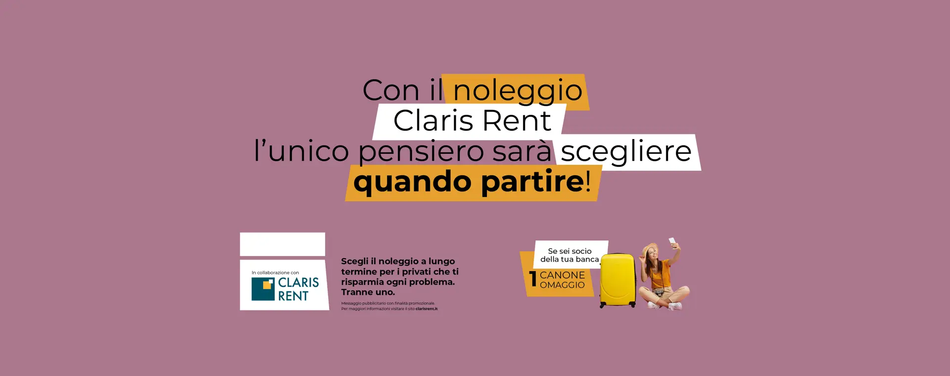 Nuove strade da percorrere: arrivano le offerte Claris Rent! 
